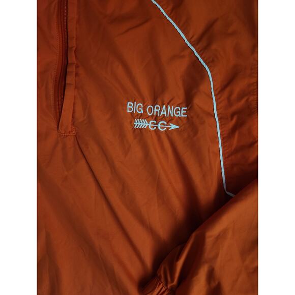 Adidas 1/4 Zip Pullover Mens Sz L Orange 3 Stripes Mesh Lined Vented VTG Y2K - Picture 4 of 5